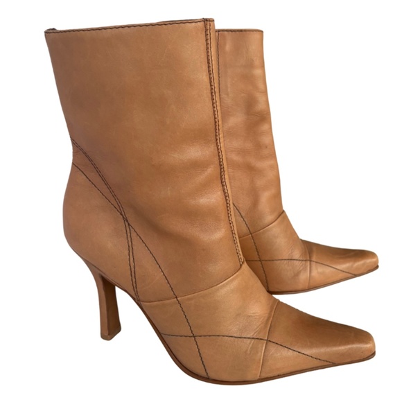 Candie’s Y2K Brown Leather Mid-Calf Boots – Women’s 7M - Picture 1 of 9